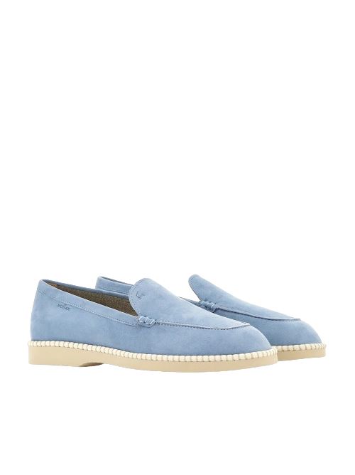 Mocassino scamosciato donna celeste HOGAN | HXW6420FH00CR0U030
